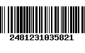 Código de Barras 2481231035821