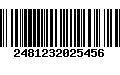 Código de Barras 2481232025456