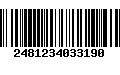 Código de Barras 2481234033190