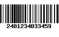 Código de Barras 2481234033459