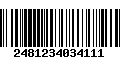 Código de Barras 2481234034111