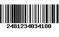 Código de Barras 2481234034180