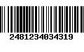 Código de Barras 2481234034319