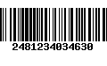 Código de Barras 2481234034630