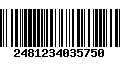 Código de Barras 2481234035750