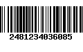 Código de Barras 2481234036085