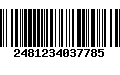 Código de Barras 2481234037785