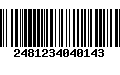 Código de Barras 2481234040143