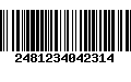 Código de Barras 2481234042314