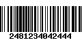 Código de Barras 2481234042444