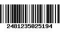 Código de Barras 2481235025194