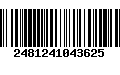 Código de Barras 2481241043625