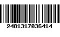 Código de Barras 2481317036414