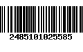 Código de Barras 2485101025585