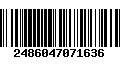 Código de Barras 2486047071636