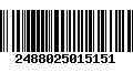 Código de Barras 2488025015151