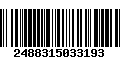 Código de Barras 2488315033193