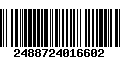 Código de Barras 2488724016602