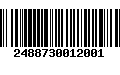 Código de Barras 2488730012001