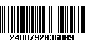 Código de Barras 2488792036809