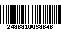 Código de Barras 2488810038648