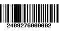 Código de Barras 2489276000002