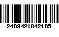 Código de Barras 2489421042185