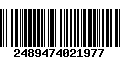 Código de Barras 2489474021977