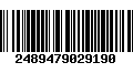 Código de Barras 2489479029190