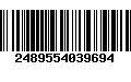 Código de Barras 2489554039694