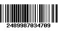 Código de Barras 2489987034709