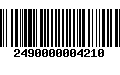 Código de Barras 2490000004210