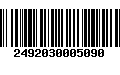 Código de Barras 2492030005090