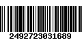 Código de Barras 2492723031689