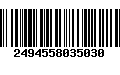 Código de Barras 2494558035030