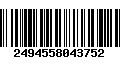 Código de Barras 2494558043752