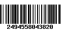 Código de Barras 2494558043820