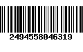 Código de Barras 2494558046319