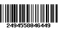 Código de Barras 2494558046449