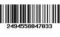 Código de Barras 2494558047033