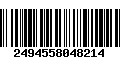 Código de Barras 2494558048214