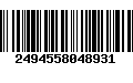 Código de Barras 2494558048931