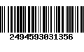 Código de Barras 2494593031356