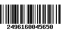 Código de Barras 2496160045650