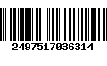 Código de Barras 2497517036314