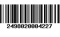 Código de Barras 2498020004227