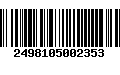 Código de Barras 2498105002353