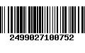 Código de Barras 2499027100752