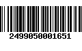 Código de Barras 2499050001651