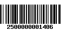 Código de Barras 2500000001406